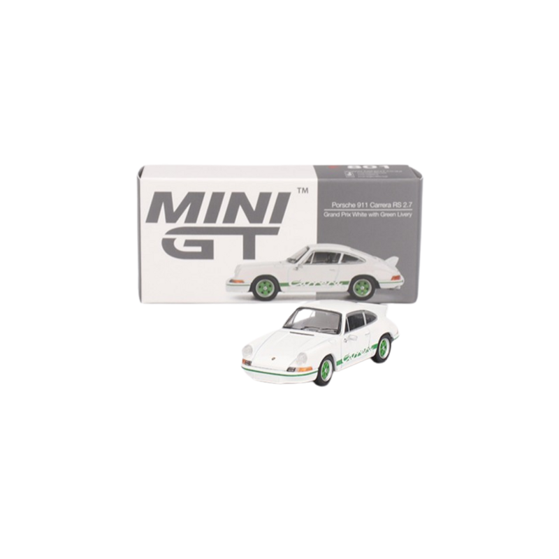 164-porsche-911-carrera-rs-27-grand-prix-white-with-green-livery-mini-gt