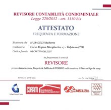 Attestato Revisore Contabile