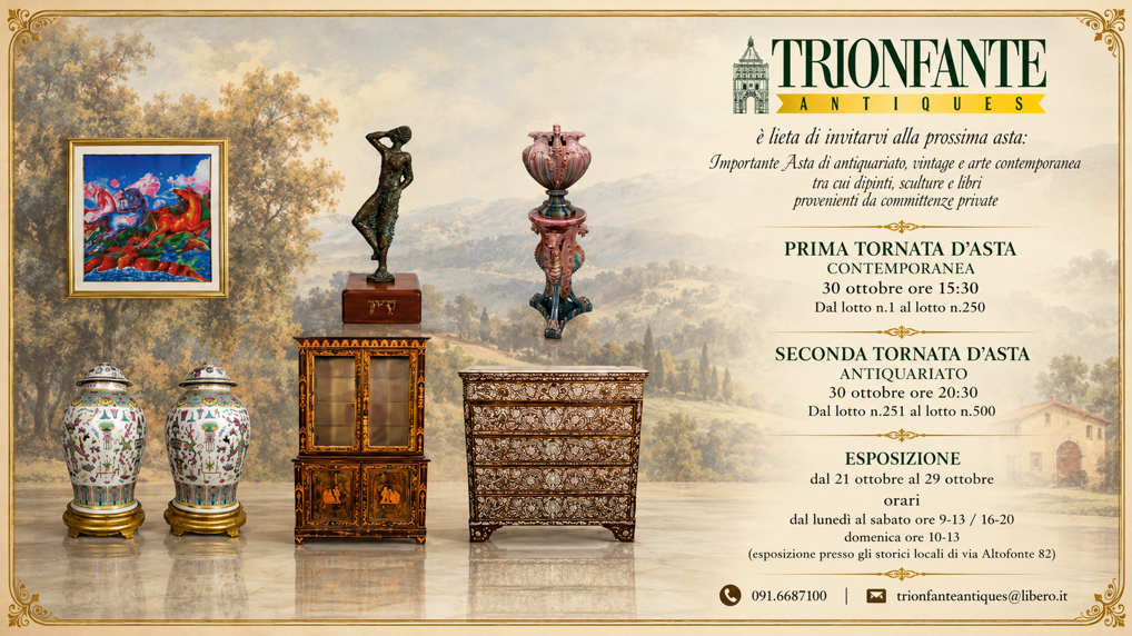 invito allâasta di antiquariato trionfante