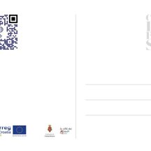 Retro cartolina promozionale con codice QR