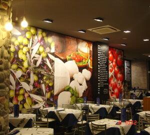 impianto realizzato all'interno di una grande pizzeria di Genova