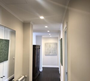 Faretti in gesso ad incasso e luci led