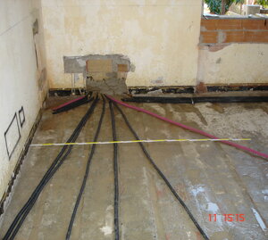 distribuzione da cassetta di derivazione dell'impianto elettrico e tv