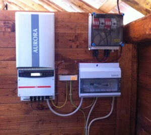 quadro di campo, inverter e quadro di distribuzione