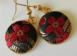 orecchini gipsy in broccato sardo furighedda