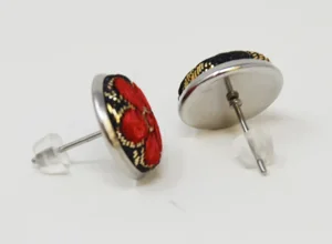 Orecchini Giuggiole in broccato sardo furighedda