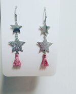 orecchini-stelle-e-nappina-rosa