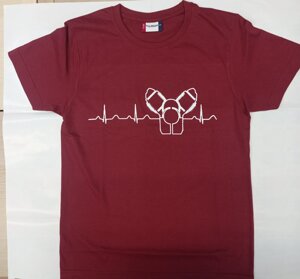 t-shirt-cardiogramma-bordeaux