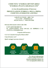 presentazione dell'Associazione alla cittadinanza di Poli