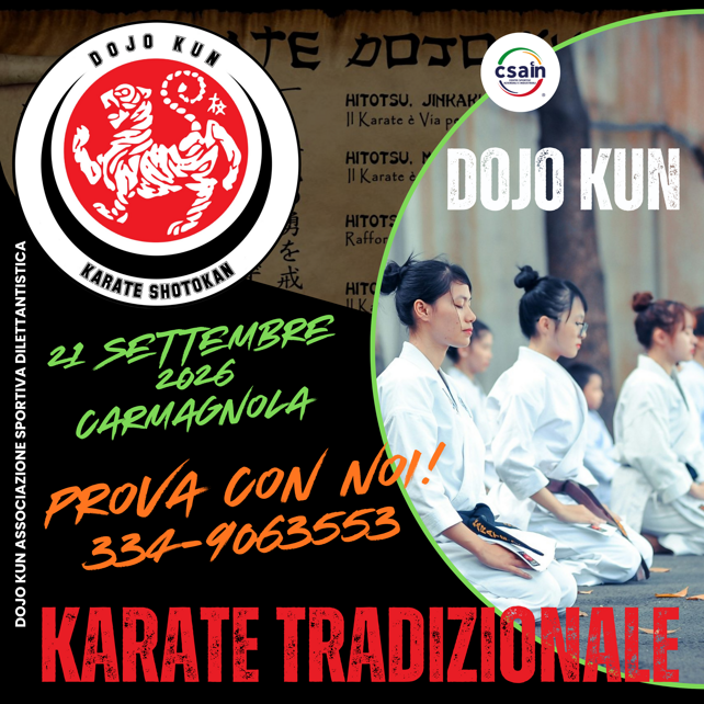 poster dojo kun karate carmagnola (video di facebook) (video di facebook)