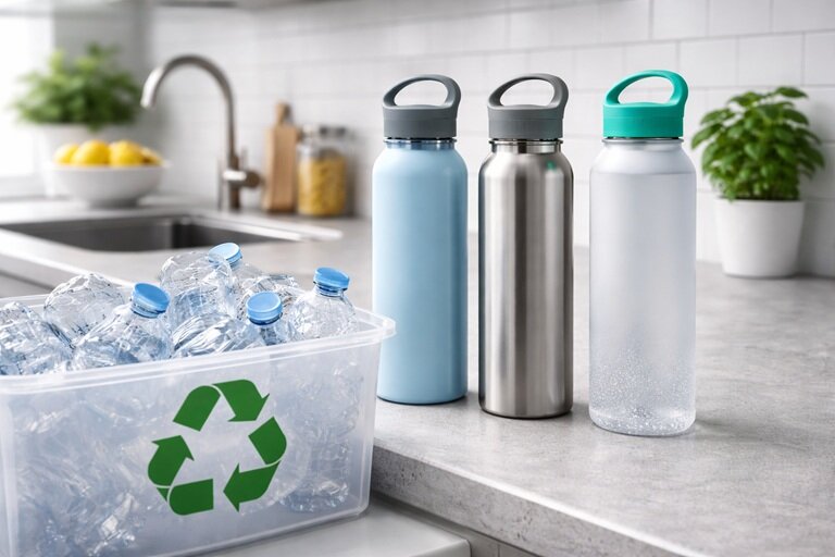 Borracce e acqua in cucina: un metodo semplice per famiglie e routine quotidiana