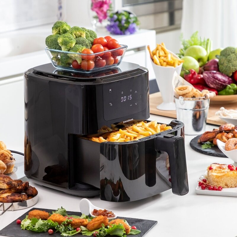 friggitrice-ad-aria-con-bilancia-innovagoods-fryinn-balance-5000-nero-1500-w-5-l-acciaio-inossidabile
