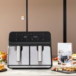 friggitrice-ad-aria-innovagoods-fryinn-double-8000-nero-3400-w-8-l-acciaio-inossidabile