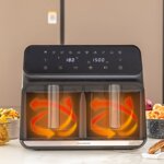 friggitrice-ad-aria-innovagoods-fryinn-double-8000-nero-3400-w-8-l-acciaio-inossidabile