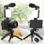 kit-vlogging-con-luce-microfono-e-telecomando-plodni-innovagoods-6-pezzi