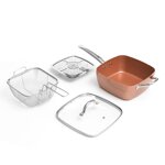 set-di-padelle-multiuso-5-in-1-copper-coppans-innovagoods-4-pezzi