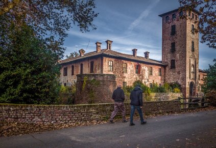 Casa nel Borgo del Castello di Mirazzano al tramonto