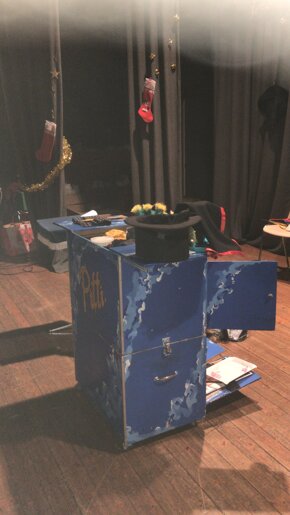 Spettacolo in preparazione Befana un po' di anni fa