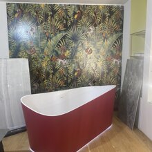 la vasca Vasca Novellini; Mattonelle decoro pappagallo ELIOS;