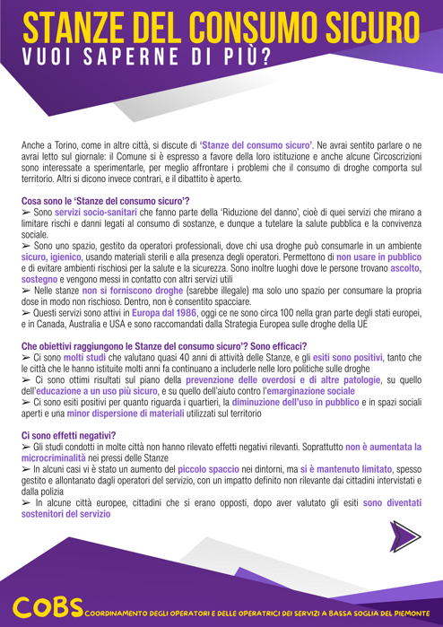 copia di copia di ‘stanze del consumo sicuro’. vuoi saperne di più anche a torino, come in altre città, si discute di ‘stanze del consumo sicuro’. ne avrai sentito parlare o ne avrai letto sul gio
