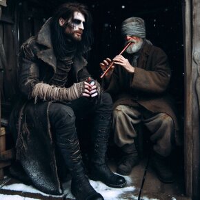 The old blind man The old blind man