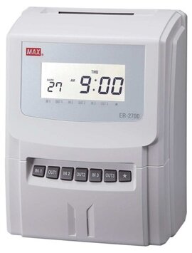 Orologio timbracartellini sommaore MAX ER-2700 con calcolo giornaliero e mensile