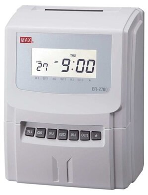 Orologio timbracartellini MAX ER-2700 calcolo ore giornaliero e mensile