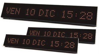 Orologio digitale datario elettronico a LED di deign rossi con calendario automatico Sirio da interni | DMD Asti Italia