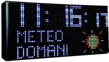 Orologio digitale Hybrec Pannello elettronico a LED informativo e datario per interni ed esterni | DMD Asti Italia