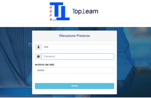 Interfaccia Software TopTeam per gestione presenze, turni e commesse in Cloud - DMD OROLOGI ITALIA