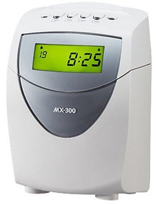 Timbracartellini professionale Amano MX-300 con calcolo ore.