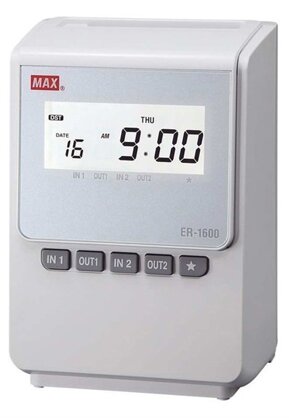 Orologio timbracartellini MAX ER-1600 calcolo ore giornaliero 