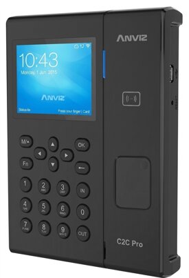 Terminale rilevazione presenze biometrico Anviz C2C Pro con lettore d'impronta e RFID - DMD OROLOGI ITALIA