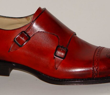 DOPPIA FIBBIA Vitellino bright colore rosso