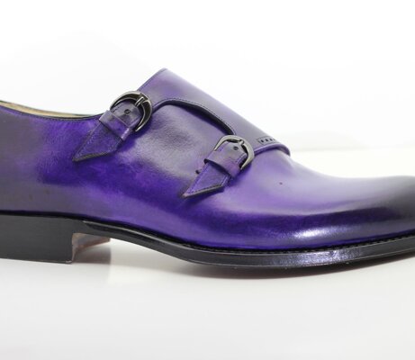 DOPPIA FIBBIA VITELLO BRIGHT PURPLE