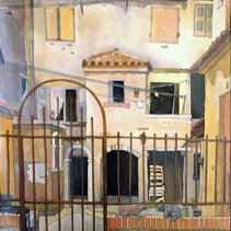 Paesaggio di Grado Acrilico su carta 40x60 - 1989