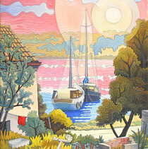 Paesaggio di Lussino numero 3 Acrilico su tela 40x50 - 2008