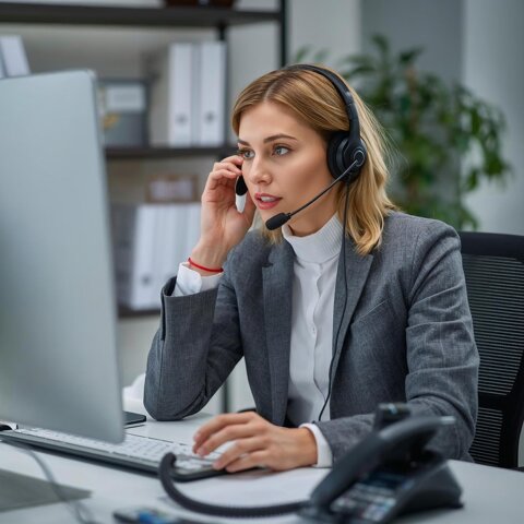 manager con cuffie per parlare e pc e telefono tecnologico.jpeg manager con cuffie per parlare e pc e telefono tecnologico.jpeg