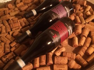 Primo piano della bottiglia di Langhe DOC Nebbiolo della nostra linea MAXIMA