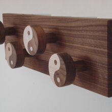 Appendiabiti noce e frassino