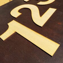 Numeri in compensato Taglio forme compensato a richiesta