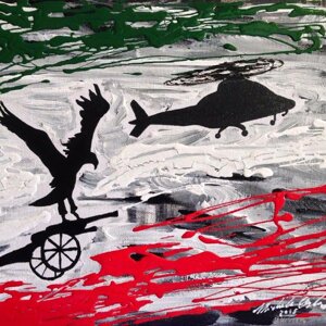 Acrilico su tela, misure 25X30 cm, anno 2015. DIPINTO NON DISPONIBILE.