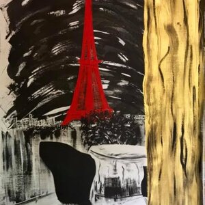 Acrilico su juta, misure 210X120 cm. DIPINTO NON DISPONIBILE.