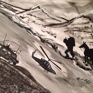 Acrilico su tela, misure 70X50 cm, anno 2015.