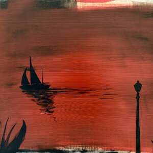Acrilico su vela, misure 31X43 cm, anno di realizzazione 2018. DIPINTO NON DISPONIBILE.