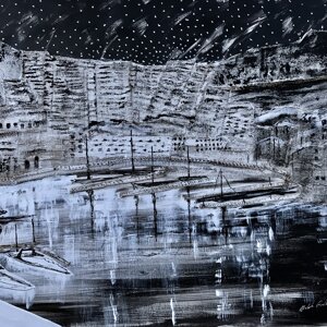 Tecnica mista su tela. Misure 100X120 cm. DIPINTO NON DISPONIBILE.