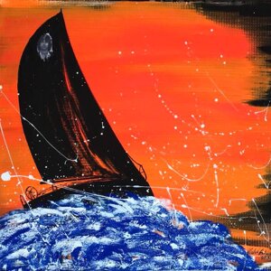 Tecnica mista su vela, misure 50X60 cm. DIPINTO NON DISPONIBILE.