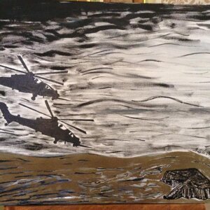 Tecnica mista su tela, misure 50X70 cm, anno 2015. DIPINTO NON DISPONIBILE.