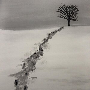 Acrilico su tela, misure 24X18 cm, anno di realizzazione 2015.