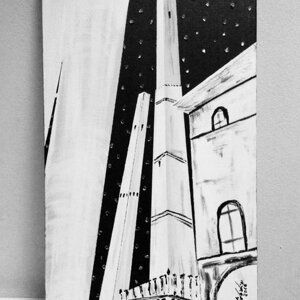 Tecnica mista su tela, misure 60X30 cm, anno 2016.